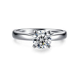 CARSINEL 1 quilate Brilliant Cubic Zirconia Plata de Ley 925 Compromiso Casado Anillo 4 a 9