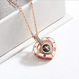 Ruimin 1PC Collar de Mujer Colgante Collar de Memoria de Amor 100 Idiomas Te Amo para amar