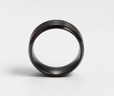 FANSING Joyería 8mm Acero Inoxidable Negro Anillos Bandas De Bodas Para Mujeres y Hombres Tamaño 5-14