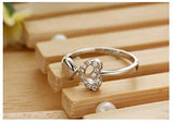 Miki&Co Plata Diamante corazón Anillo, I Love You, Apertura, tamaño Ajustable, B136