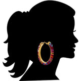 Arete pendiente Aro artesanal mexicano, grandes de colores y acero inoxidable para mujeres | Joyeria mujer para regalo bisuteria y accesorios
