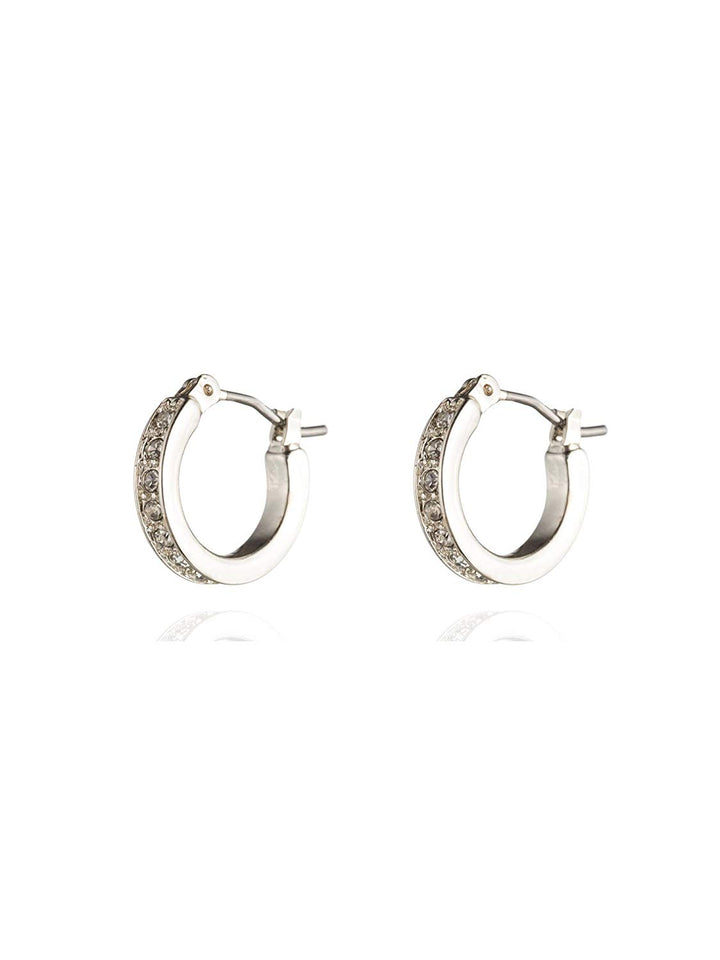 Nine West Socialista Crystal Pave arete de aro