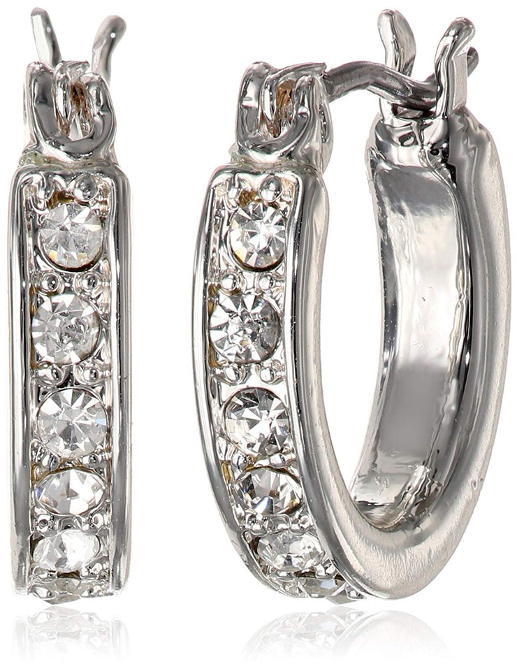 Nine West Socialista Crystal Pave arete de aro